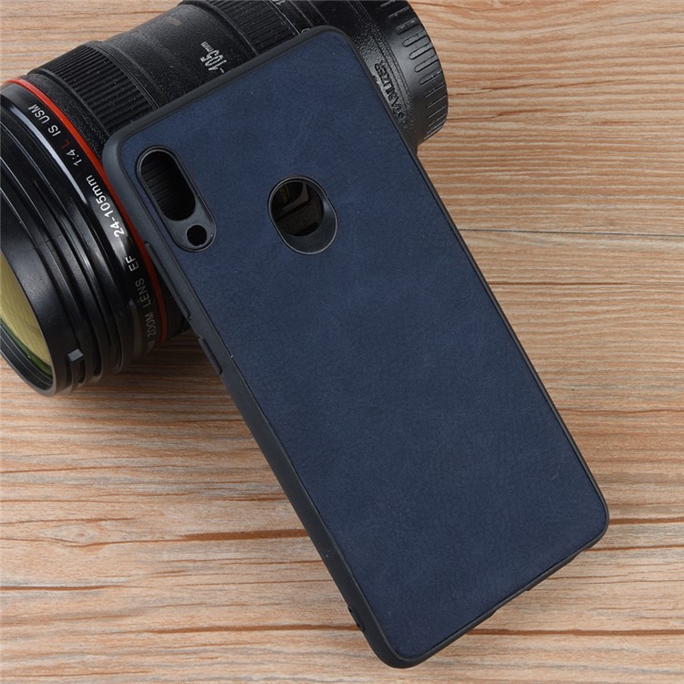 PU Leather Coated TPU + PC Back Phone Casing for Lenovo S5 Pro - Dark Blue-4