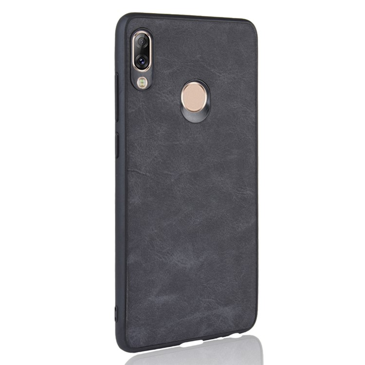 PU Leather Coated TPU + PC Back Phone Shell for Lenovo K5 Pro - Dark Grey-3