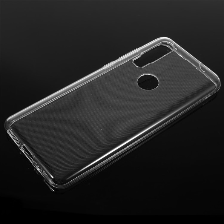 10 PCS/Set Clear TPU Phone Casing with Non-slip Inner for Motorola P40 Power - Transparent-1
