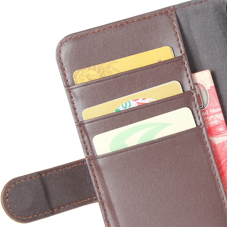 Handytasche Aus Spaltleder Für Motorola P40 Play - Kaffee-3