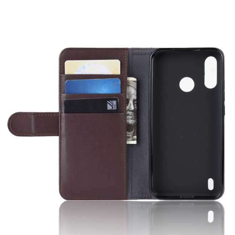 Handytasche Aus Spaltleder Für Motorola P40 Play - Kaffee-4