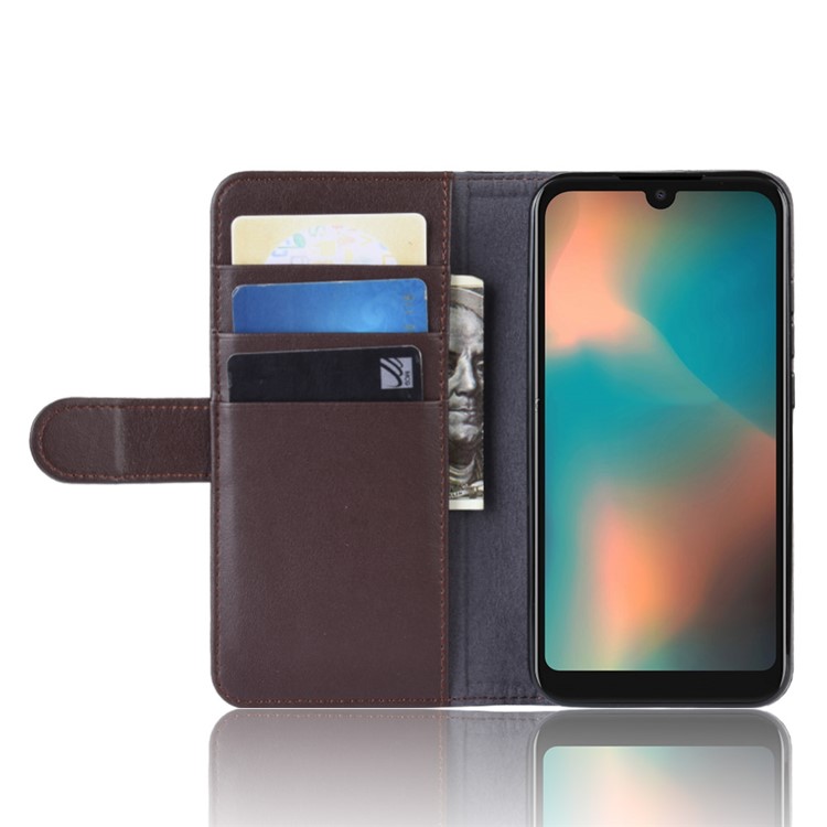Handytasche Aus Spaltleder Für Motorola P40 Play - Kaffee-5