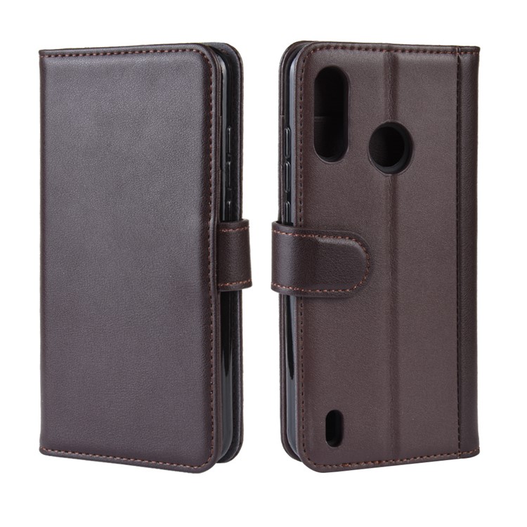 Handytasche Aus Spaltleder Für Motorola P40 Play - Kaffee-8