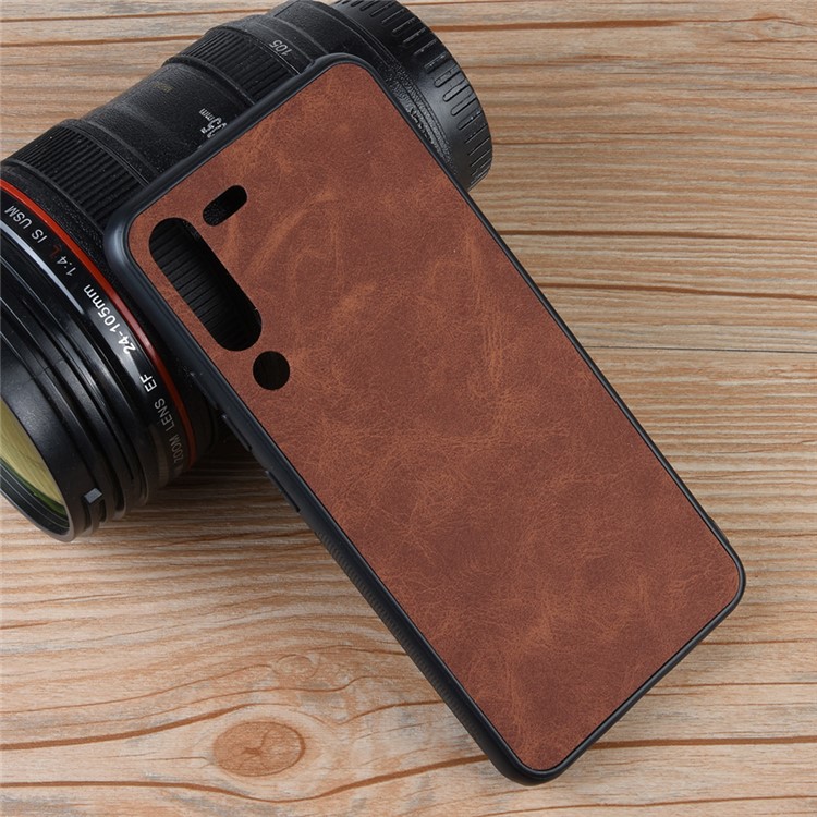 PU Leather Coated TPU + PC Back Phone Casing for Lenovo Z6 Pro - Brown-5
