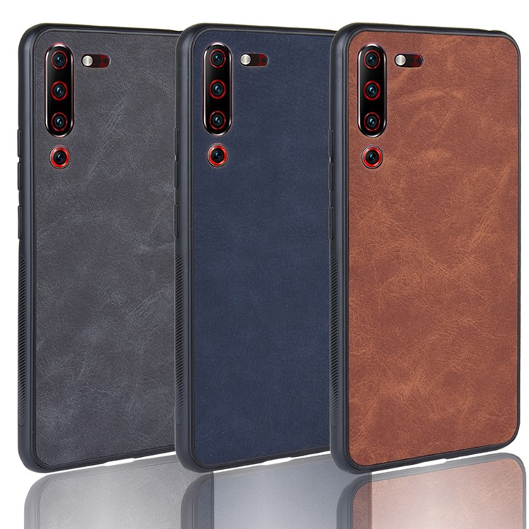 PU Leather Coated TPU + PC Back Phone Casing for Lenovo Z6 Pro - Brown-6