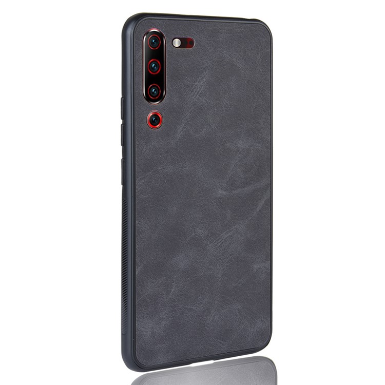 PU Leather Coated TPU + PC Back Phone Casing for Lenovo Z6 Pro - Black-3