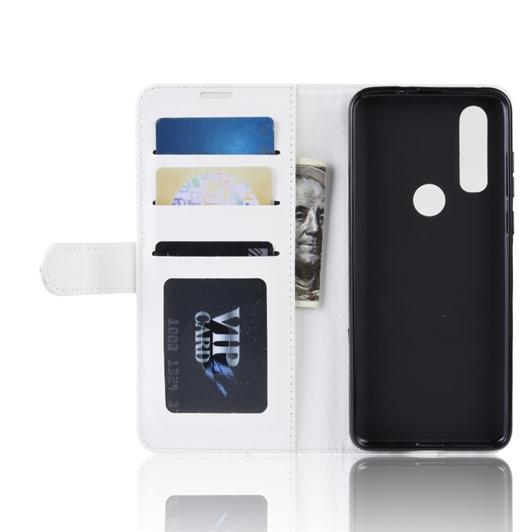 Crazy Horse Wallet Leather Stand Case for Motorola P40 Power - White-4