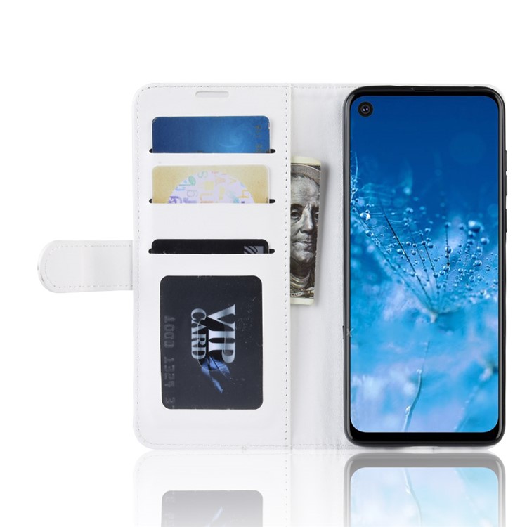 Crazy Horse Wallet Leather Stand Case for Motorola P40 Power - White-5