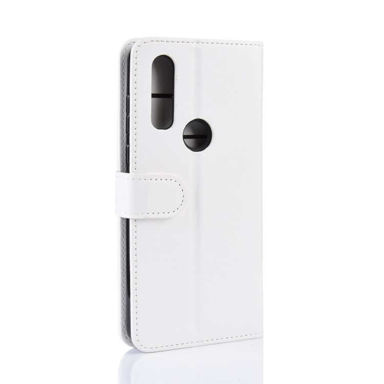 Crazy Horse Wallet Leather Stand Case for Motorola P40 Power - White-7