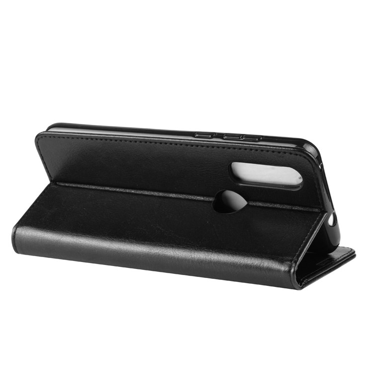 Crazy Horse Wallet Leather Stand Case for Motorola P40 Power - Black-6