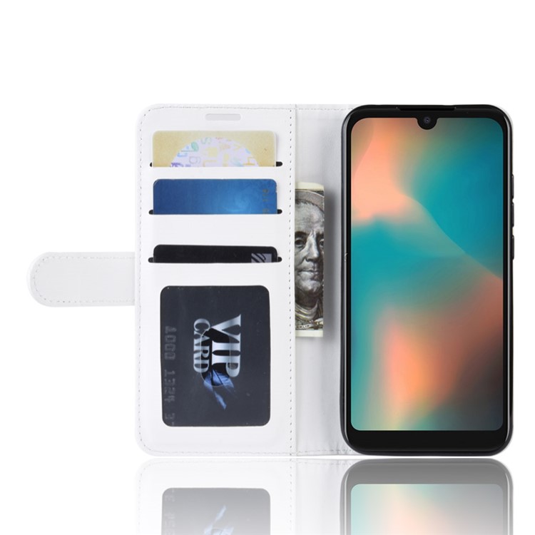 Crazy Horse Wallet Leather Stand Case for Motorola P40 Play - White-5