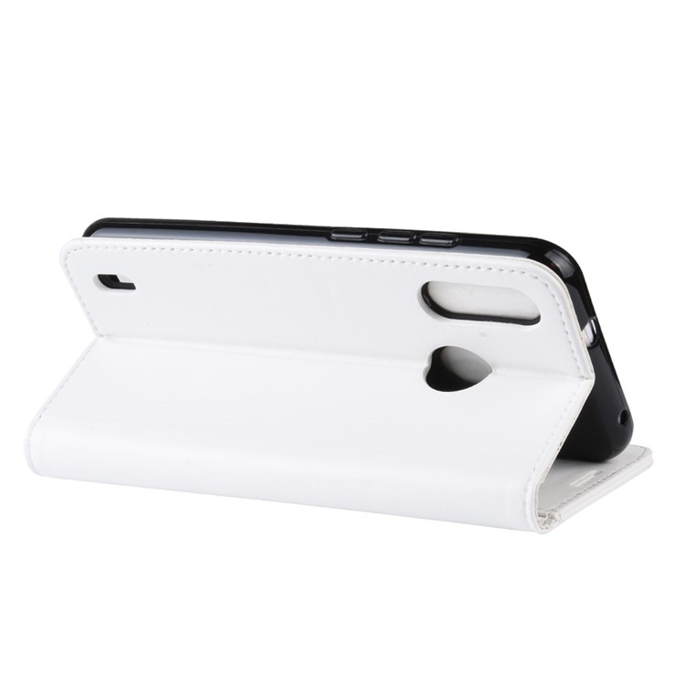 Crazy Horse Wallet Leather Stand Case for Motorola P40 Play - White-6
