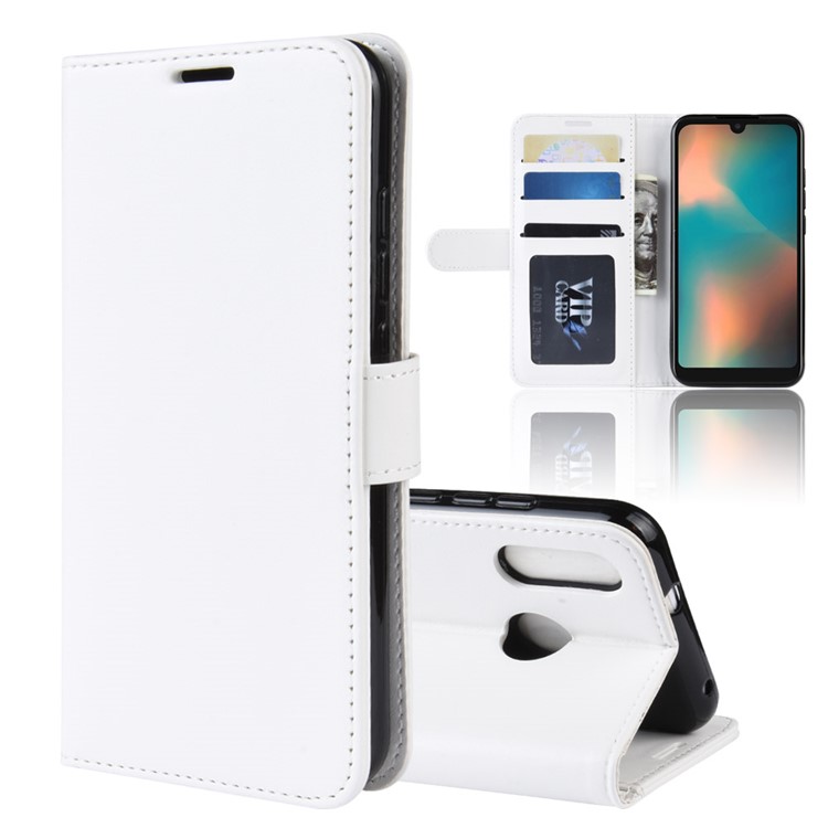 Crazy Horse Wallet Leather Stand Case for Motorola P40 Play - White-8