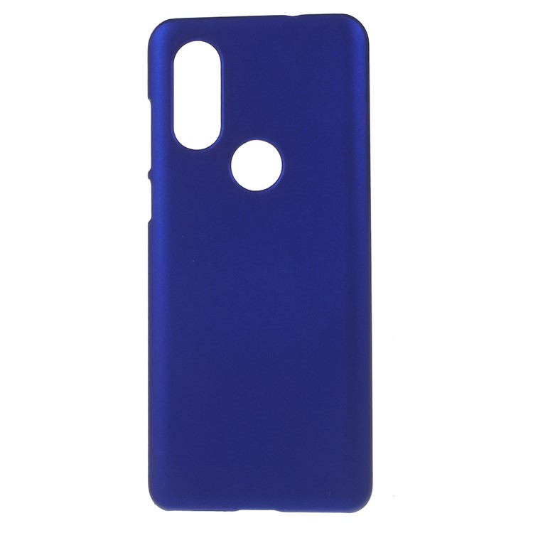 Rubberized Hard PC Case for Motorola P40 - Dark Blue-1