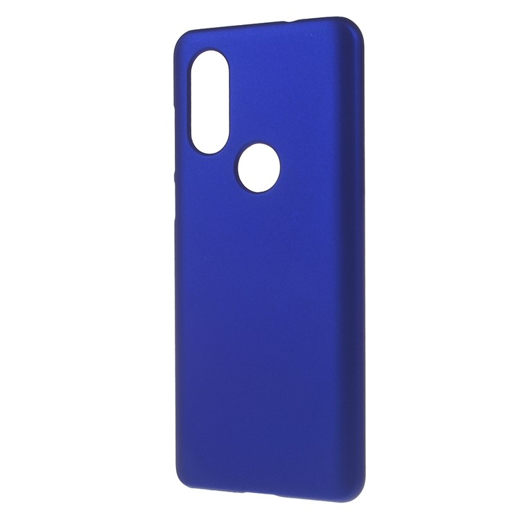 Rubberized Hard PC Case for Motorola P40 - Dark Blue-2