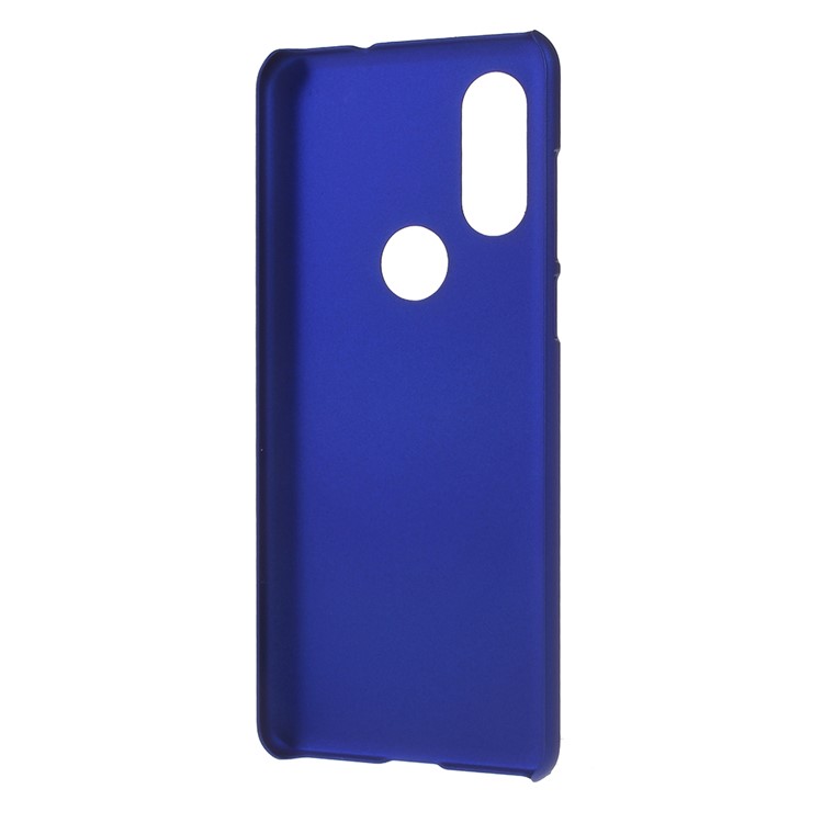 Rubberized Hard PC Case for Motorola P40 - Dark Blue-3