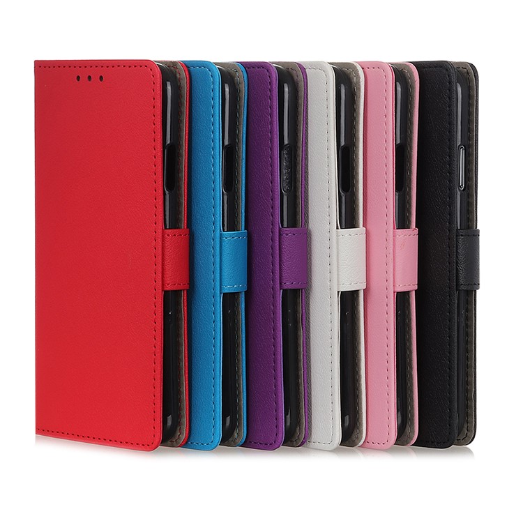 Leather Wallet Stand Phone Cover for Motorola Moto E6 - Black-11