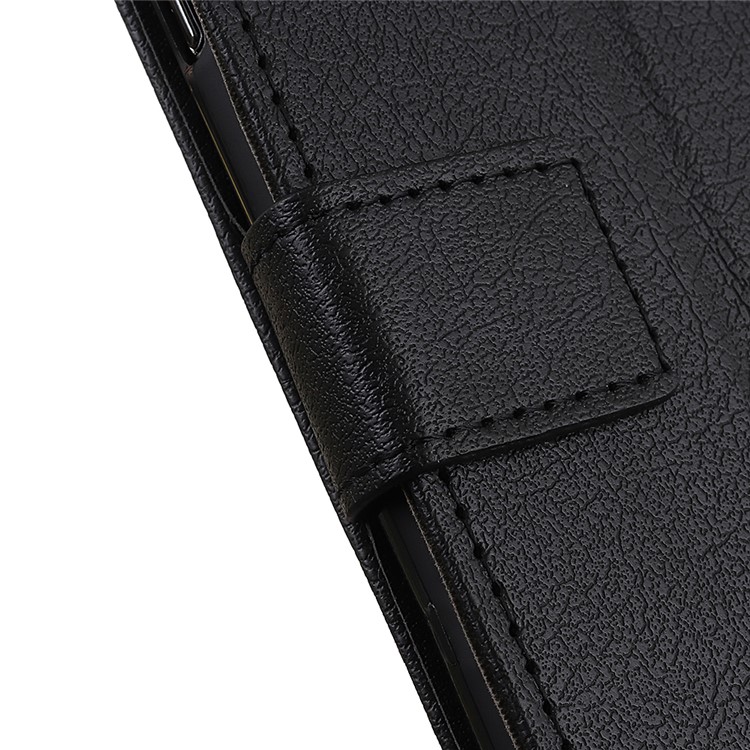 Leather Wallet Stand Phone Cover for Motorola Moto E6 - Black-6