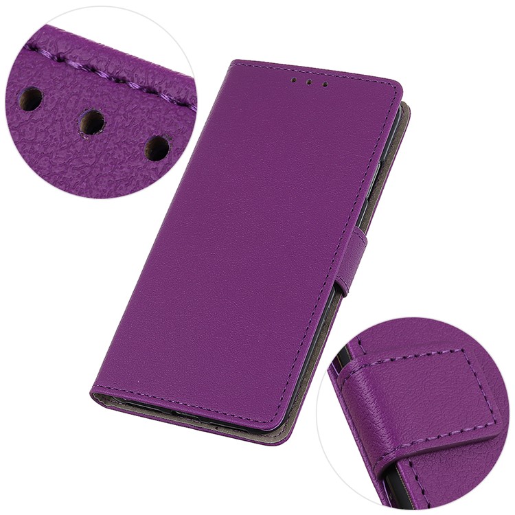 copertura In Pelle Per Telefono Cellulare Per Moto E6 - Viola-10