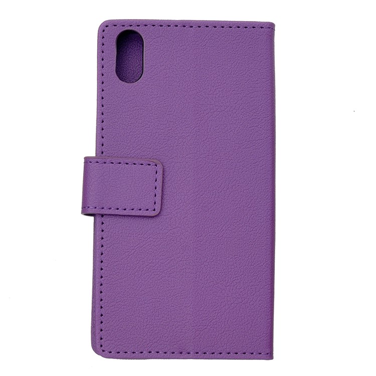 copertura In Pelle Per Telefono Cellulare Per Moto E6 - Viola-3