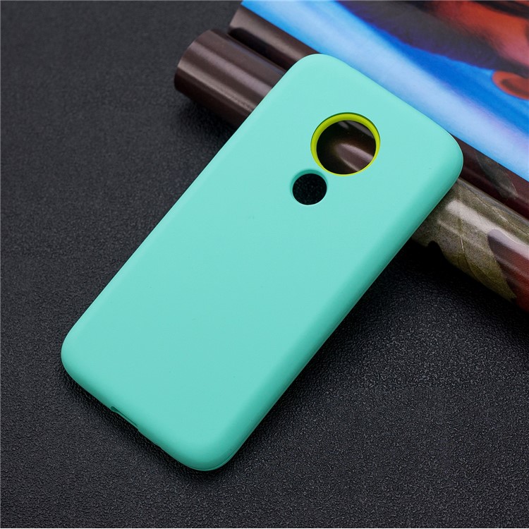 Shock-proof PC+Solicone Detachable 2-in-1 Rubberized Hybrid Back Case for Motorola Moto G7 Power - Cyan-7