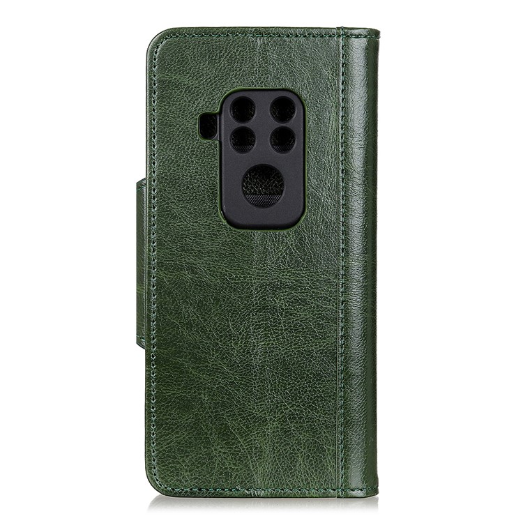 PU Leather Wallet Stand Cover Case for Motorola One Zoom - Green-10