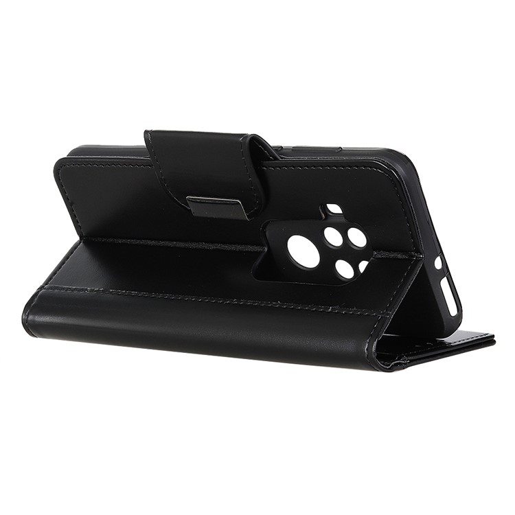 PU Leather Mobile Cover Wallet Stand Double-sided Magnetic Strap for Motorola One Zoom - Black-11