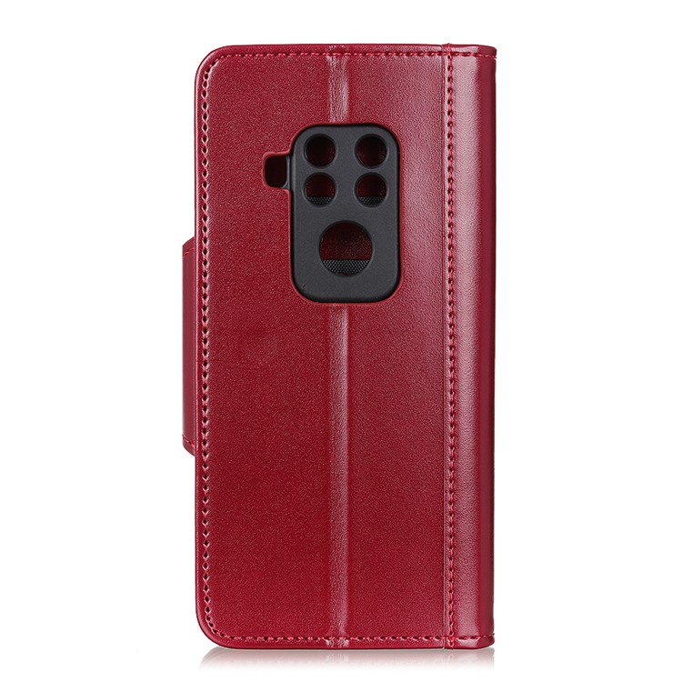 Portefeuille En Cuir PU Avec Support Mobile Et Sangle Magnétique Double Face Pour Motorola One Pro - Rouge-10