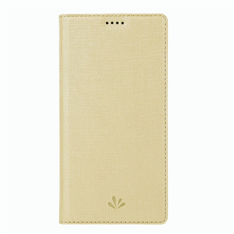 VILI DMX Cruz Textura Couro Stand Case Com Slot Para Cartão Para Motorola Uma Visão / P40 - Ouro-2