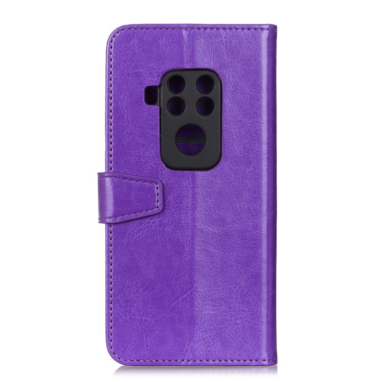 Wallet Stand Leather Cell Phone Casing for Motorola One Zoom - Purple-10