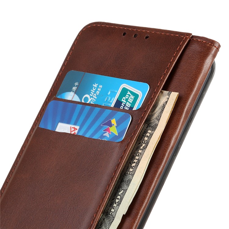 Auto-absorbed PU Leather Phone Case Cover for Motorola One Zoom - Coffee-7
