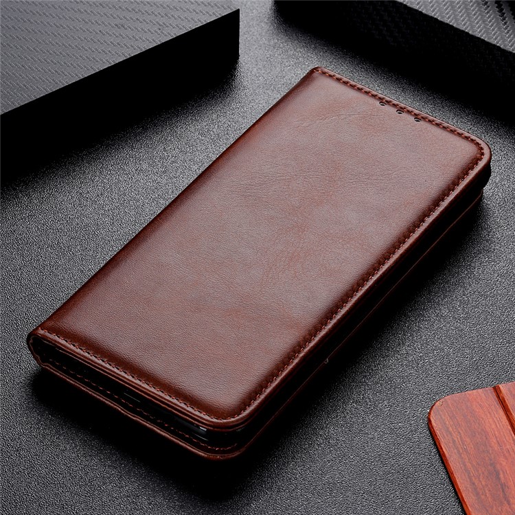 Auto-absorbed PU Leather Phone Case Cover for Motorola One Zoom - Coffee-9