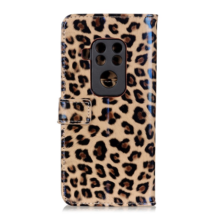 Leopard Style Wallet Leather Stand Phone Shell Case for Motorola One Pro-7