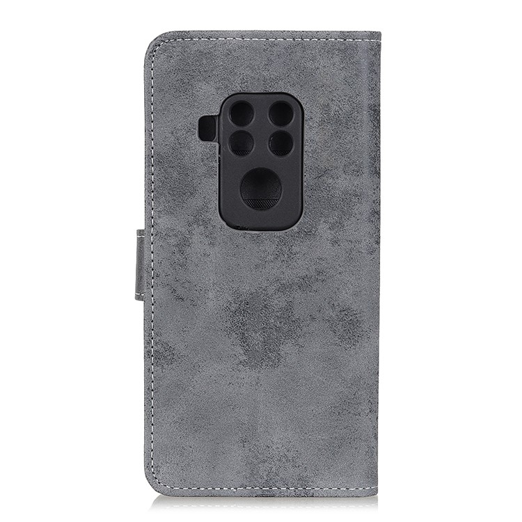 Vintage Pattern PU Leather Flip Phone Casing for Motorola One Zoom - Grey-3