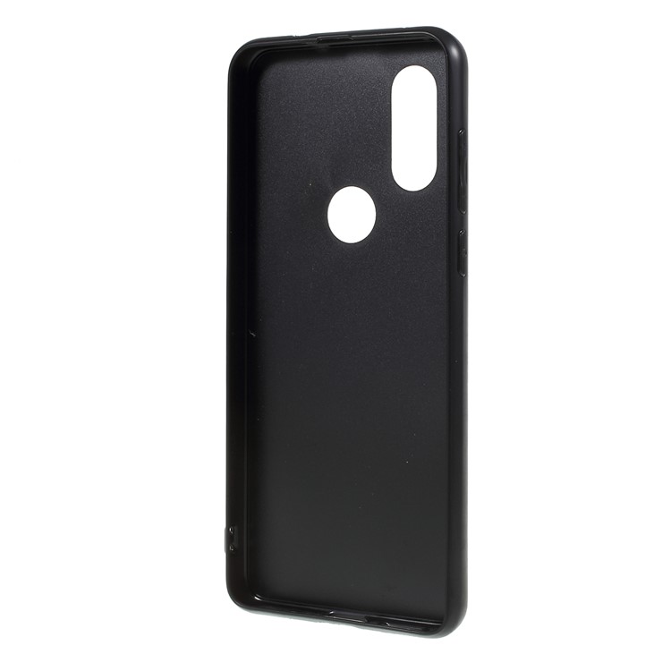 Crazy Horse Leather Coated PC + TPU Back Case for Motorola One Vision/P40 - Black-3