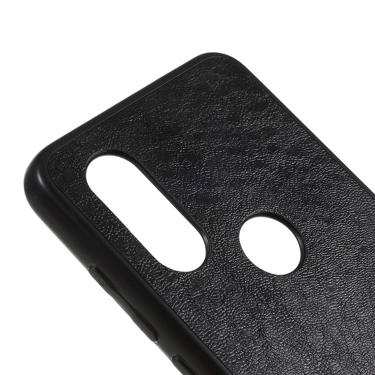 Crazy Horse Leather Coated PC + TPU Back Case for Motorola One Vision/P40 - Black-4