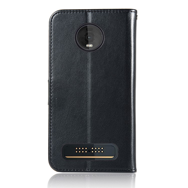 Imprint Dream Catcher Owl Leather Cover for Motorola Moto Z4 Play - Black-3