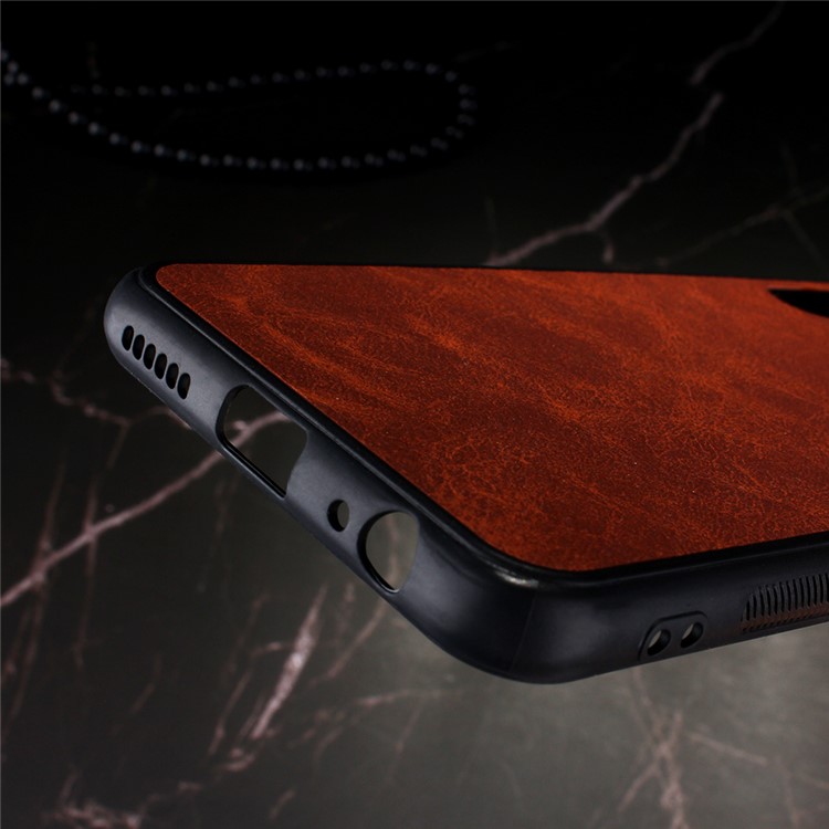 PU Leather TPU Coated + PC Back Phone Shell Cover for Lenovo Z6 Youth / Z6 Lite - Brown-2