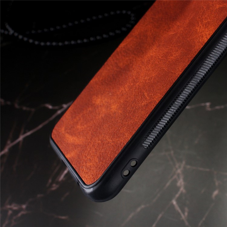 PU Leather TPU Coated + PC Back Phone Shell Cover for Lenovo Z6 Youth / Z6 Lite - Brown-5