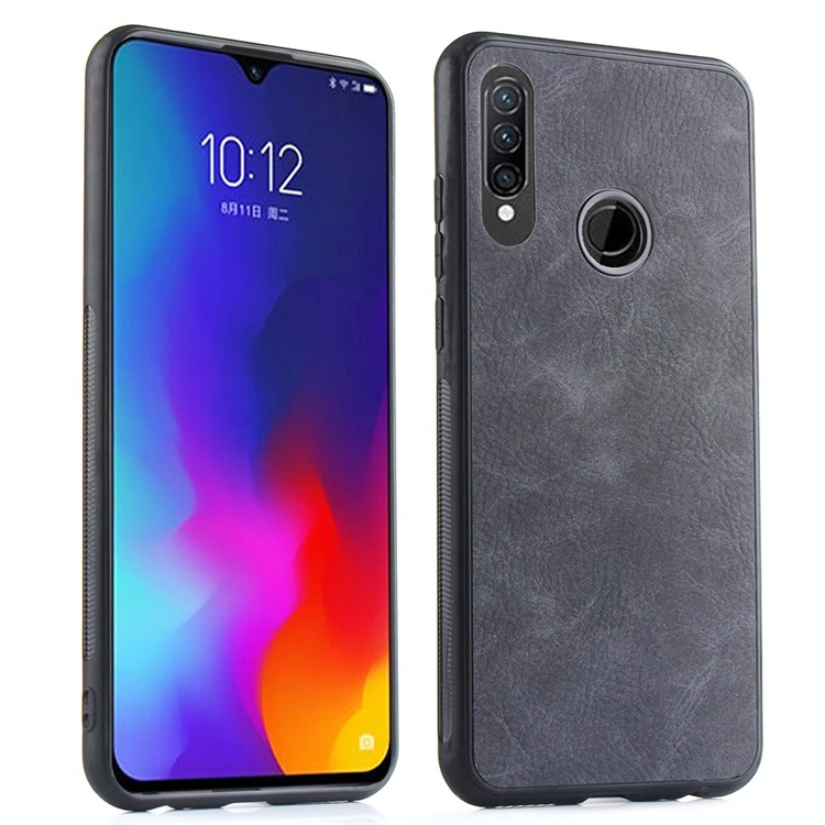 PU Leather TPU Coated + PC Back Phone Shell Cover for Lenovo Z6 Youth / Z6 Lite - Black-1