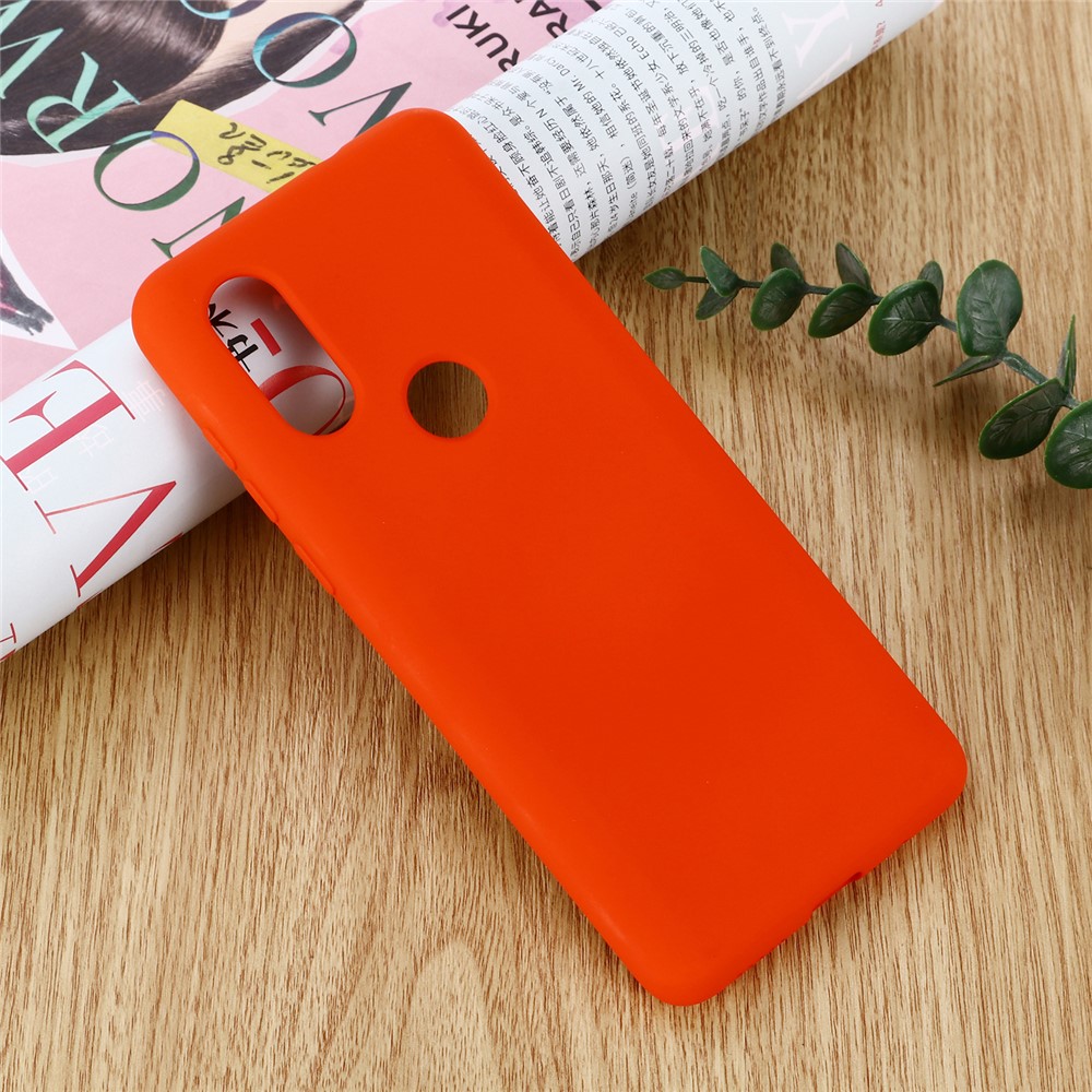 Soft Liquid Silicone Phone Casing for Motorola One Vision/P50- Red-5