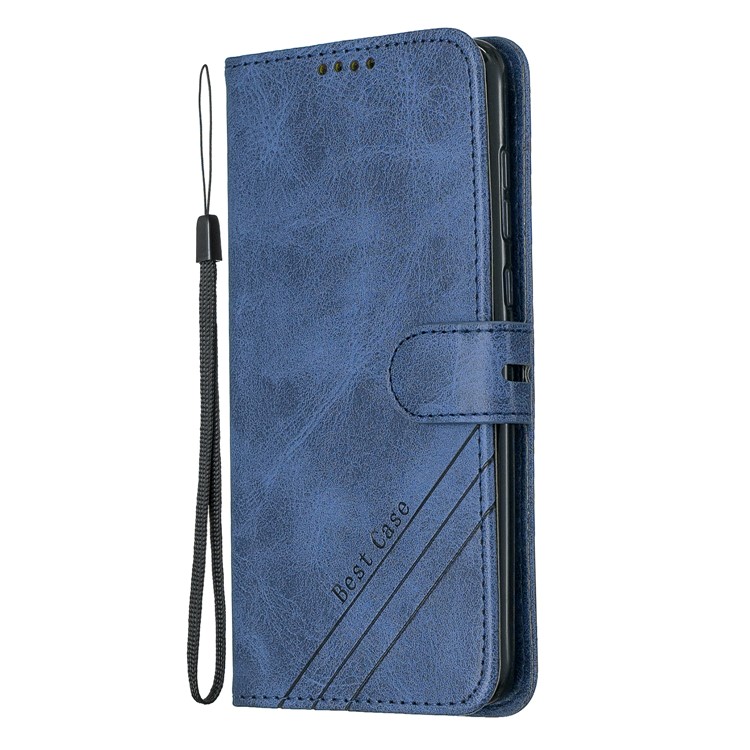 Wallet Leather Stand Shell Case for Motorola Moto G7 / Moto G7 Plus - Blue-2