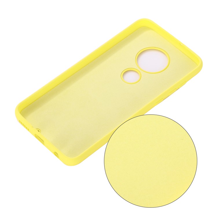 Liquid Silicone Protective Phone Case for Motorola Moto G7/Moto G7 Plus - Yellow-2