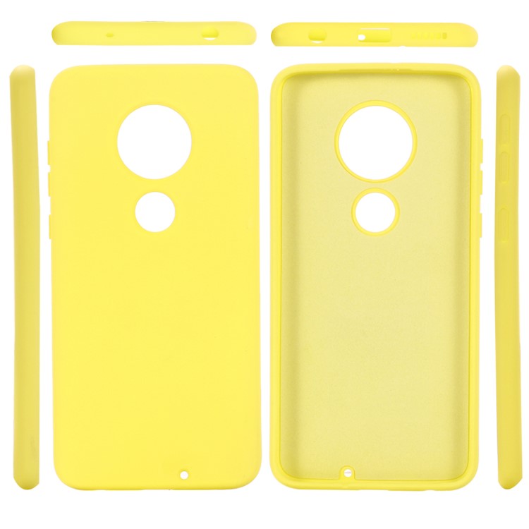 Liquid Silicone Protective Phone Case for Motorola Moto G7/Moto G7 Plus - Yellow-4
