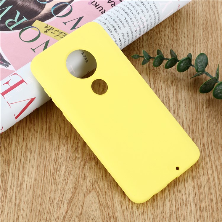Liquid Silicone Protective Phone Case for Motorola Moto G7/Moto G7 Plus - Yellow-5
