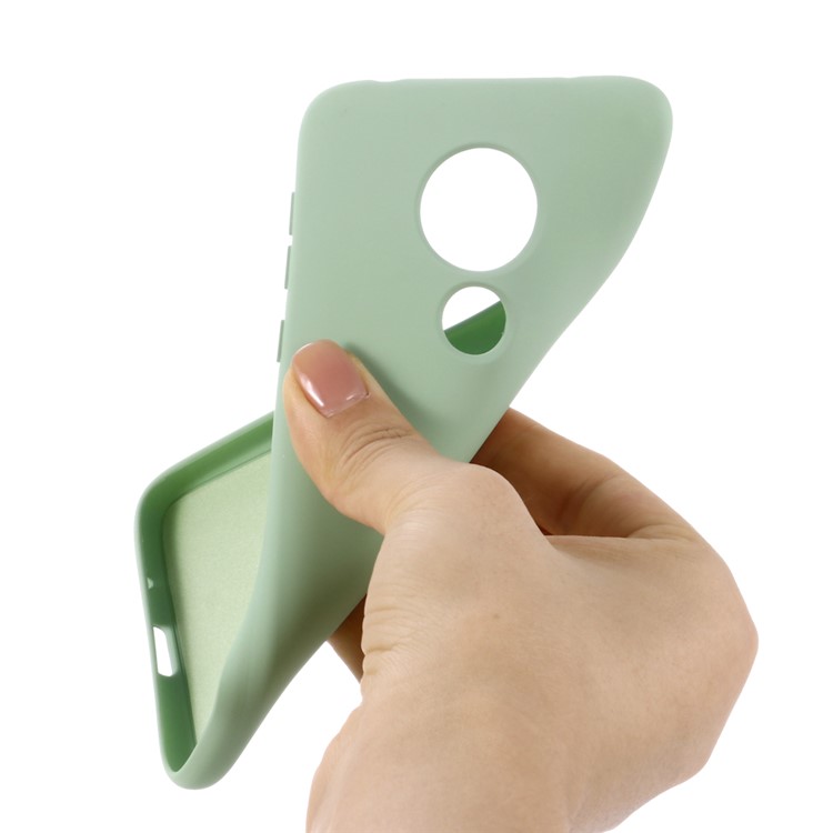 Liquid Silicone Protective Phone Case for Motorola Moto G7/Moto G7 Plus - Green-3