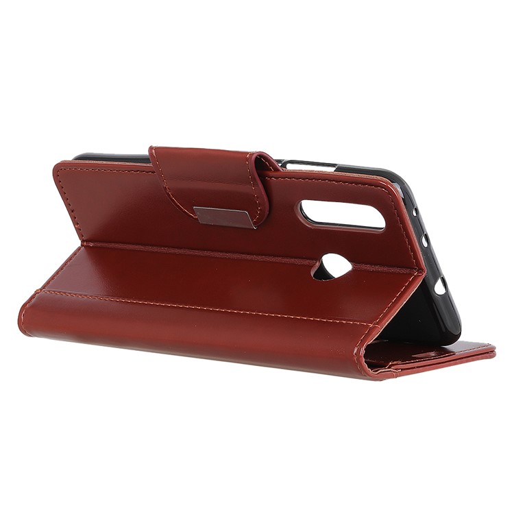 Wallet Stand PU Leather Phone Shell for Motorola Moto E6 - Brown-4