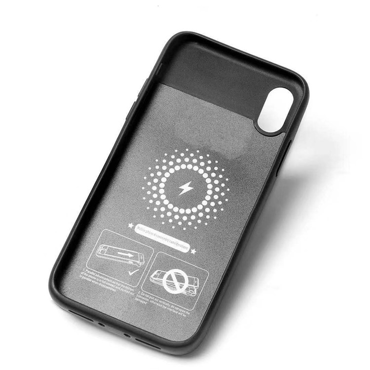 5000mAh Battery Wireless Backup Charger Shell Phone Case for iPhone X/XS 5.8 inch-6