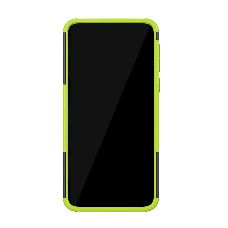 Elegante Guscio di Cella PC + TPU Con Cavalletto Per Motorola Moto E6 - Verde