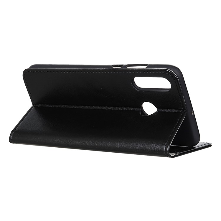 Crazy Horse Leather Wallet Stand Case for Motorola Moto E6 Plus - Black-11